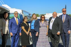 From left, ARPA-E Director Evelyn Wang, Mayor Ron Nirenberg, District 3 Councilwoman Phyllis Viagran, CPS Energy Vice President of Customer Value Karma Nilsson, District 4 Councilwoman Dr. Adriana Rocha Garcia, Director of Airports Jesus Saenz and UTSA President Dr. Taylor Eighmy From left, ARPA-E Director Evelyn Wang, Mayor Ron Nirenberg, District 3 Councilwoman Phyllis Viagran, CPS Energy Vice President of Customer Value Karma Nilsson, District 4 Councilwoman Dr. Adriana Rocha Garcia, Director of Airports Jesus Saenz and UTSA President Dr. Taylor Eighmy
