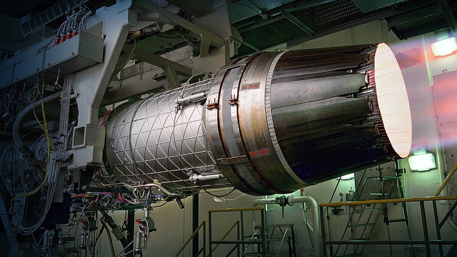 A Pratt & Whitney F100 engine.