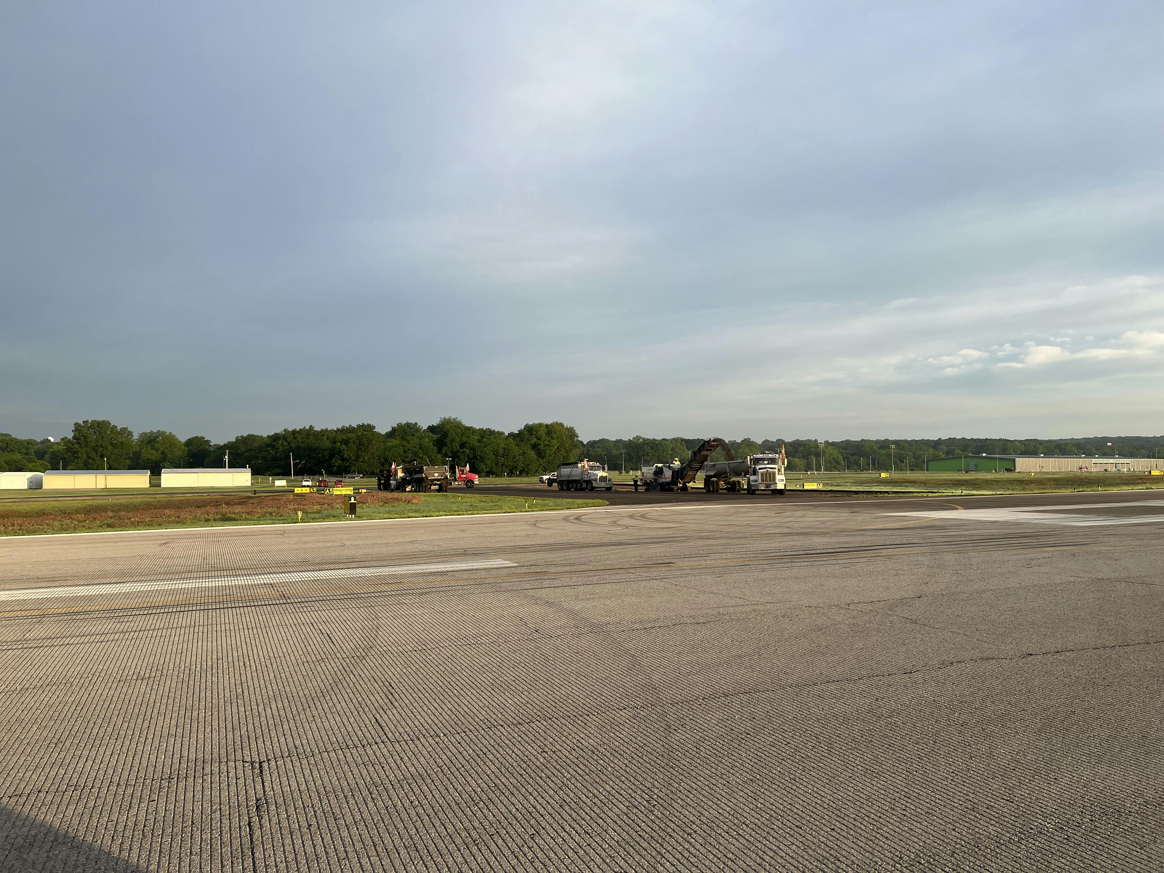 The $7.6 million project involved replacing older, angled taxiways with right-angled taxiways that comply with current FAA design standards.