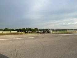 The $7.6 million project involved replacing older, angled taxiways with right-angled taxiways that comply with current FAA design standards. The $7.6 million project involved replacing older, angled taxiways with right-angled taxiways that comply with current FAA design standards.