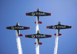 The Titan Acrobatic team in full flight The Titan Acrobatic team in full flight