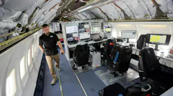 Flight test engineer Garrett Sheets walks through Honeywell Aerospace Technologies s Boeing 757 test aircraft before a demo flight at Dallas Love Field on Tuesday, June 4, 2024, in Dallas. Honeywell demonstrated their now available SMART-X warning product and their planned SURF-A, which includes Runway Surface Alert.