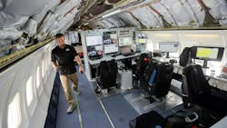 Flight test engineer Garrett Sheets walks through Honeywell Aerospace Technologies s Boeing 757 test aircraft before a demo flight at Dallas Love Field on Tuesday, June 4, 2024, in Dallas. Honeywell demonstrated their now available SMART-X warning product and their planned SURF-A, which includes Runway Surface Alert. Flight test engineer Garrett Sheets walks through Honeywell Aerospace Technologies s Boeing 757 test aircraft before a demo flight at Dallas Love Field on Tuesday, June 4, 2024, in Dallas. Honeywell demonstrated their now available SMART-X warning product and their planned SURF-A, which includes Runway Surface Alert.