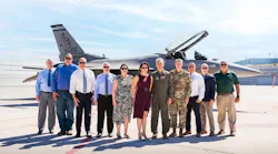 Pictured left to right' Sterling Stewart (Program Manager, WSP), Anthony Alfonso (Operations Manager, Granite), Ken Nichols (VP Airport Development, TAA), Bruce Goetz (EVP/COO, TAA), Danette Bewley (President/CEO, TAA), Keri Lazarus Silvyn, Esq. (Chair of the Board of Directors, TAA), Col. Brant A. Putnam (AANG 162nd Wing), Col. Greg Hoffman (AANG 162nd Wing), Victor Palma (Director Projects, TAA), Ryan Toner (VP Airport Development, Dibble), Zachary Thompson (Area Manager, Granite). Not pictured is Jacobs Engineering.