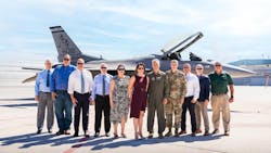 Pictured left to right' Sterling Stewart (Program Manager, WSP), Anthony Alfonso (Operations Manager, Granite), Ken Nichols (VP Airport Development, TAA), Bruce Goetz (EVP/COO, TAA), Danette Bewley (President/CEO, TAA), Keri Lazarus Silvyn, Esq. (Chair of the Board of Directors, TAA), Col. Brant A. Putnam (AANG 162nd Wing), Col. Greg Hoffman (AANG 162nd Wing), Victor Palma (Director Projects, TAA), Ryan Toner (VP Airport Development, Dibble), Zachary Thompson (Area Manager, Granite). Not pictured is Jacobs Engineering. Pictured left to right' Sterling Stewart (Program Manager, WSP), Anthony Alfonso (Operations Manager, Granite), Ken Nichols (VP Airport Development, TAA), Bruce Goetz (EVP/COO, TAA), Danette Bewley (President/CEO, TAA), Keri Lazarus Silvyn, Esq. (Chair of the Board of Directors, TAA), Col. Brant A. Putnam (AANG 162nd Wing), Col. Greg Hoffman (AANG 162nd Wing), Victor Palma (Director Projects, TAA), Ryan Toner (VP Airport Development, Dibble), Zachary Thompson (Area Manager, Granite). Not pictured is Jacobs Engineering.