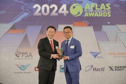 Wilson Kwong, Chief Executive of Hactl (left) receives the “Best Air Cargo Terminal Operator – Asia” award at the 2024 AFLAS Awards ceremony. Wilson Kwong, Chief Executive of Hactl (left) receives the “Best Air Cargo Terminal Operator – Asia” award at the 2024 AFLAS Awards ceremony.