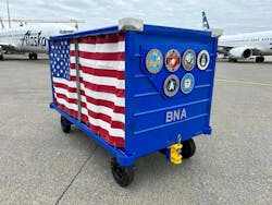 Alaska Airlines dedicated this special cart to BNA for shared use among all airlines, as a gesture of respect and remembrance. Alaska Airlines dedicated this special cart to BNA for shared use among all airlines, as a gesture of respect and remembrance.