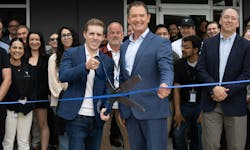 Skyryse CEO Mark Groden and El Segundo, CA Mayor Drew Boyles cut the ribbon the latest additional Skyryse facility, with Skyryse employees looking on behind them. Skyryse CEO Mark Groden and El Segundo, CA Mayor Drew Boyles cut the ribbon the latest additional Skyryse facility, with Skyryse employees looking on behind them.