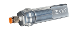The self-contained Zulu POD (Packaged Oil Delivery) system combines the function of a reservoir, pump and nozzle. The self-contained Zulu POD (Packaged Oil Delivery) system combines the function of a reservoir, pump and nozzle.