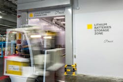 Hactl’s new Lithium Batteries Storage Zone features CO2 fire suppression systems and fire-proof partitions. Hactl’s new Lithium Batteries Storage Zone features CO2 fire suppression systems and fire-proof partitions.