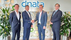 To optimize contract and billing management at Dubai International (DXB) and Dubai World Central (DWC) airports and to capture and bill all services provided by the numerous partners and service providers, dnata decided to continue using the automated Ground Handling Solution (GHS) from EPG. Pictured left to right: Dr. Makrem Kadachi (General Manager EPG MEA), Ingo Richter (CEO Logistics Solutions EPG), Tim Walker (Vice President - Commercial & Business Development, Airports Operations, Dubai dnata), Jasbir Singh (Scheduling and Billing Manager dnata). To optimize contract and billing management at Dubai International (DXB) and Dubai World Central (DWC) airports and to capture and bill all services provided by the numerous partners and service providers, dnata decided to continue using the automated Ground Handling Solution (GHS) from EPG. Pictured left to right: Dr. Makrem Kadachi (General Manager EPG MEA), Ingo Richter (CEO Logistics Solutions EPG), Tim Walker (Vice President - Commercial & Business Development, Airports Operations, Dubai dnata), Jasbir Singh (Scheduling and Billing Manager dnata).