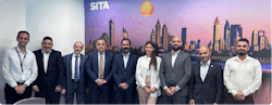 Pictured (left to right): Mohammed Fraij, Project Manager, SITA, Adnan Hasan Bdair, E-Commerce Manager, Iraq Airways, Fadi Qishta, Account director, SITA, Munaf A.Ajel Al-Sabb, CEO, Iraq Airways, George Fenergi, Regional Vice President, SITA, Sara Abbad, Project Associate, SITA, Mustafa Shamel, Commercial Director, Iraq Airways, Mohamed Suhail, PSS Project Manager, Iraq Airways, Mohammed Abdulsattar, DCS and Project Manager, Iraq Airways Pictured (left to right): Mohammed Fraij, Project Manager, SITA, Adnan Hasan Bdair, E-Commerce Manager, Iraq Airways, Fadi Qishta, Account director, SITA, Munaf A.Ajel Al-Sabb, CEO, Iraq Airways, George Fenergi, Regional Vice President, SITA, Sara Abbad, Project Associate, SITA, Mustafa Shamel, Commercial Director, Iraq Airways, Mohamed Suhail, PSS Project Manager, Iraq Airways, Mohammed Abdulsattar, DCS and Project Manager, Iraq Airways