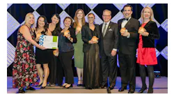L-R: Heather Shelbrack, C.M., Chair, Marketing, Communications & Customer Experience Steering Group, ACI-NA; Gina Robles, SJC; Monique Yamamoto, SJC; Jill Stone, SJC; Kayla Renelle, SJC; Ana Maria State, SJC; Kevin M. Burke, President and Chief Executive Officer, ACI-NA; Scott Wintner, SJC; Julie Jarratt, SJC