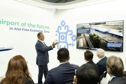 Jawad Dbila, CEO of Silk Way Alat Free Economic Zone Company, presented the new airport in the Alat Free Economic Zone at COP29 in Baku. Jawad Dbila, CEO of Silk Way Alat Free Economic Zone Company, presented the new airport in the Alat Free Economic Zone at COP29 in Baku.
