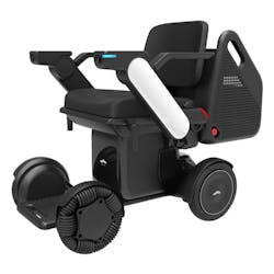 An example of an autonomous wheelchair designed for airport use, equipped with advanced navigation systems and safety features to provide greater independence for passengers while optimizing operational efficiency. An example of an autonomous wheelchair designed for airport use, equipped with advanced navigation systems and safety features to provide greater independence for passengers while optimizing operational efficiency.