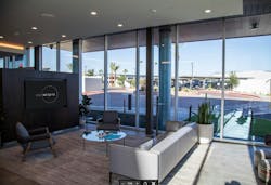 The modern, inviting, private boarding lounge is accessible only to NetJets Owners, offering amenities and privacy to elevate their travel experience. The modern, inviting, private boarding lounge is accessible only to NetJets Owners, offering amenities and privacy to elevate their travel experience.