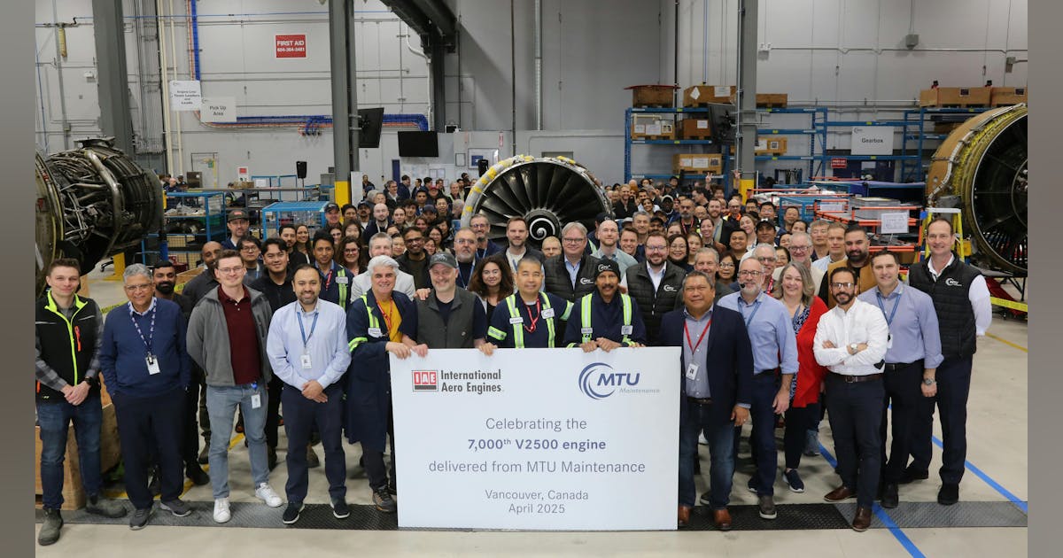 MTU Maintenance Completes 7,000th Shop Visit for V2500-A5 Engine