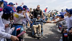 680b8b086993874cf5a88958 A Us Veteran Arriving In Normandy Last Year On The 680b8b086993874cf5a88958 A Us Veteran Arriving In Normandy Last Year On The