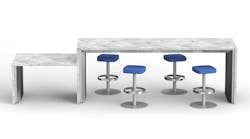 ADA Power Bar with Altezza Stools ADA Power Bar with Altezza Stools