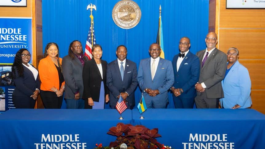 Bahamas Signs Aviation Agreement with Middle Tennessee State University