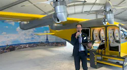 Wisk CEO Sebastien Vigneron speaks at a news conference about the company's sixth generation aircraft at the Paris Air Show on Tuesday, June 17, 2025, in Le Bourget, France.