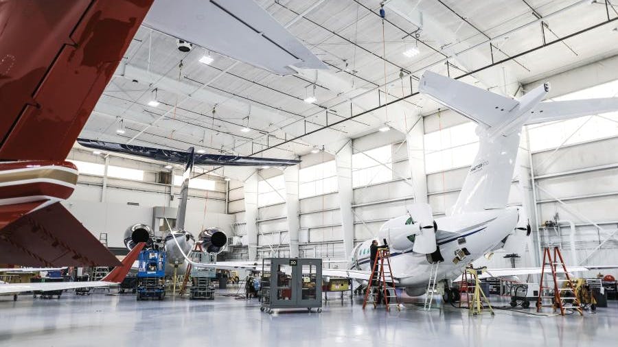 68ed317b299d3327de708312 Duncanaviationembraer Praetor 600undergoinginspect