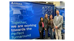 From L-R: Jen Pon, Chief Financial Officer, Natalia Sershun, Director, Supply Chain & Procurement, and Megan Gupton, Chief Information Officer, YYC Calgary International Airport, and Tim Toerber, President Americas, Assaia