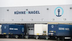 Trucks by the company Kuehne+Nagel stand at the industrial area Obergeorgswerder in Hamburg. (Daniel Reinhardt/dpa/TNS) Trucks by the company Kuehne+Nagel stand at the industrial area Obergeorgswerder in Hamburg. (Daniel Reinhardt/dpa/TNS)
