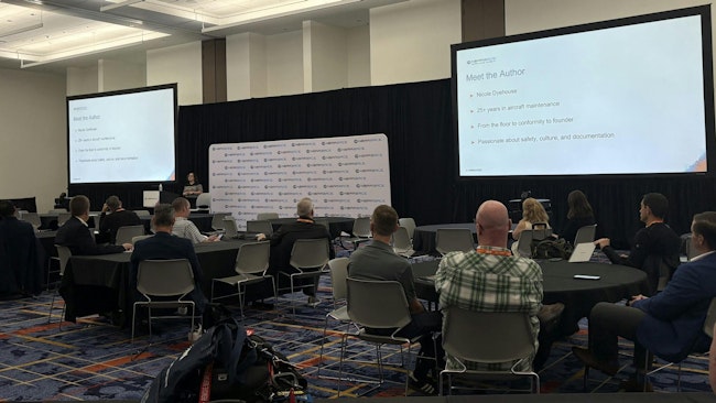 Nicole Dyehouse presents on the NBAA's Five Simple Steps for a Safer Small Flight Operation at NBAA BACE 2025.