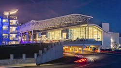 Charlotte Douglas International Airport offers another example with its $600 million terminal lobby expansion. The project doubled the public space to alleviate congestion and introduced a dramatic canopy that elevates the passenger experience at the curbside—protecting and enhancing the pick-up and drop-off experience. Charlotte Douglas International Airport offers another example with its $600 million terminal lobby expansion. The project doubled the public space to alleviate congestion and introduced a dramatic canopy that elevates the passenger experience at the curbside—protecting and enhancing the pick-up and drop-off experience.