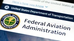 a close-up shot of a computer screen open to the Federal Aviation Administration's website, focusing on the department's logo and headline a close-up shot of a computer screen open to the Federal Aviation Administration's website, focusing on the department's logo and headline