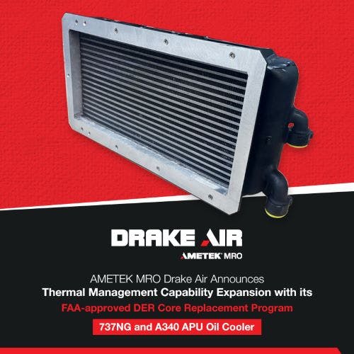 AMETEK MRO Drake Air Announces Thermal Management Capability Expansion