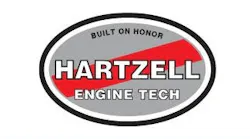 A grey and red oval logo displays the text: Built on Honor Hartzell Engine Tech