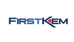 A black, blue, and red logo that reads, 'FirstKem' A black, blue, and red logo that reads, 'FirstKem'