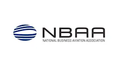 A blue and black logo that reads: NBAA National Business Aviation Association