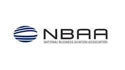 A blue and black logo that reads: NBAA National Business Aviation Association A blue and black logo that reads: NBAA National Business Aviation Association