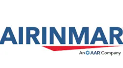 A blue and red logo that reads, 'Airinmar an AAR Company'