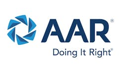 A logo with varying shades of blue on a spinning wheel with text that reads: AAR Doing it Right A logo with varying shades of blue on a spinning wheel with text that reads: AAR Doing it Right