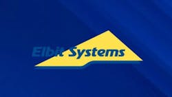 A blue and yellow graphic with text that reads 'Elbit Systems' A blue and yellow graphic with text that reads 'Elbit Systems'