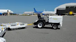 Electric baggage and cargo tractors, such as lithium-ion Tiger tow tractors, can tow more than 60,000 pounds with ranges of up to 75 miles on a single charge.