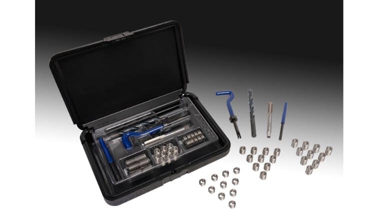 A black case containing a variety of metal coil inserts and tools