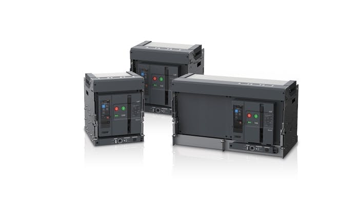 A black box with lights on it shown from three different angles