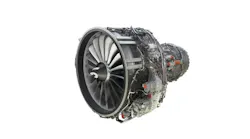 An aircraft engine with exposed wiring