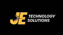 A logo with a black background and yellow and white lettering that reads: JE Technology Solutions A logo with a black background and yellow and white lettering that reads: JE Technology Solutions