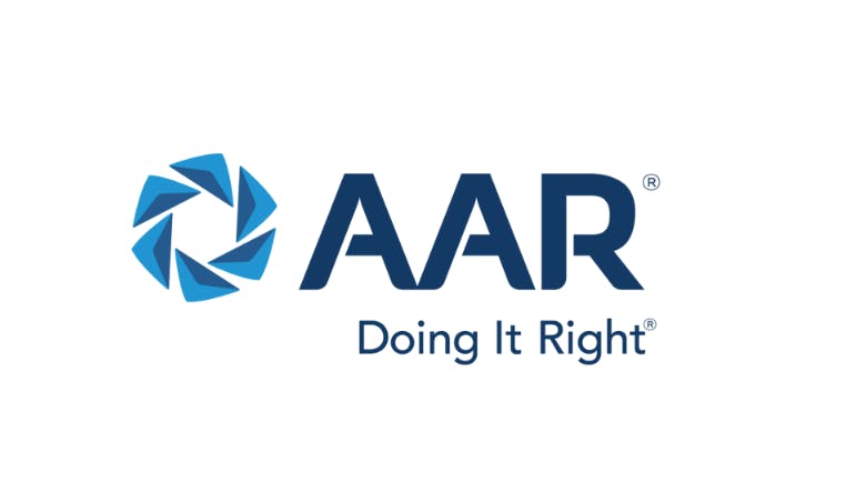 A logo with a blue circle and text that reads: AAR Doing It Right