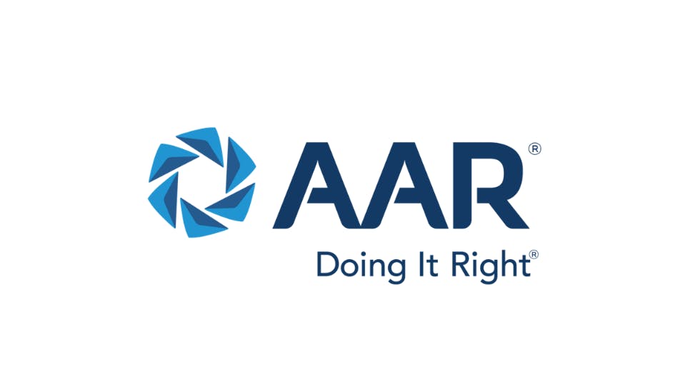 A blue and black logo with text that reads: AAR Doing It Right