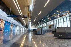 Bradley International’s inline baggage screening facility relocates TSA operations, improving efficiency and freeing terminal space. Bradley International’s inline baggage screening facility relocates TSA operations, improving efficiency and freeing terminal space.