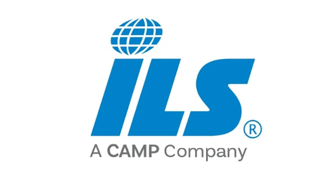 A blue and black logo with text that reads: ILS A CAMP COMPANY