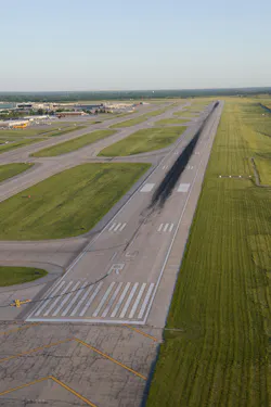 Project improvements included replacement of the taxiway electrical system for the in-pavement and edge light fixtures, new airfield signage and associated lighting cable and conduit. Project improvements included replacement of the taxiway electrical system for the in-pavement and edge light fixtures, new airfield signage and associated lighting cable and conduit.
