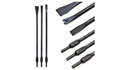 Three long black hand tools shown from different angles and zoomed in Three long black hand tools shown from different angles and zoomed in